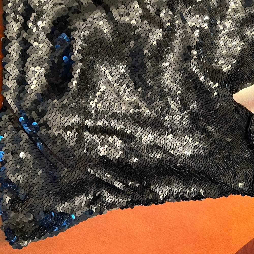 Cache Black Spaghetti Strap Full Sequin Pull-On T… - image 7